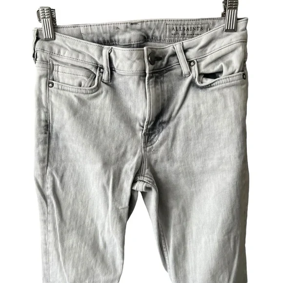 ALL SAINTS Mast Bleached Skinny Jeans Sz 28 - Picture 4 of 8